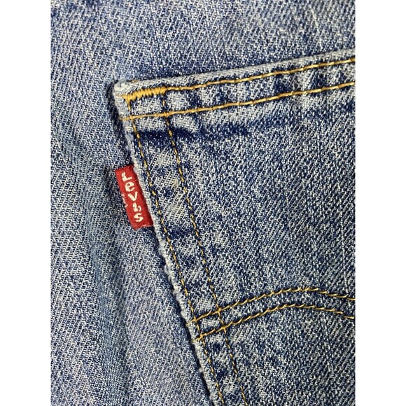 Levi 550 Jean Shorts Mens 34x9 Blue Relaxed Straight  Denim Jorts Tag 36 * - Picture 12 of 14